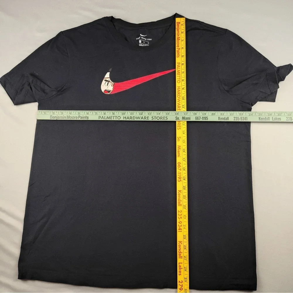 Nike Anime Basketball Graphic T Shirt Mens XL Black Swoosh Sports Cotton Tee